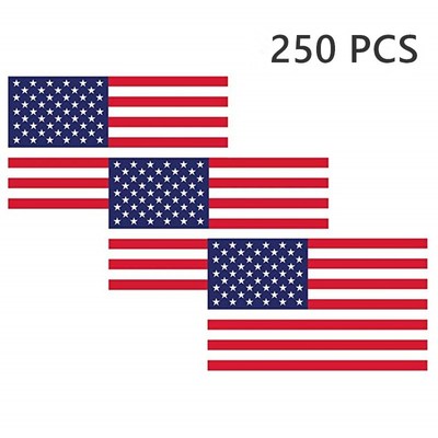 极速250Pcs/roll Amnerican Flag Stickers Patriotic Sticker 2