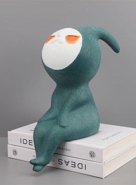 极速现代简约f创意卡通小糖宝雕塑树脂样板房书房家居玄关软装饰