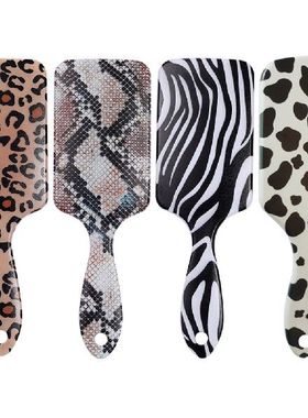 极速Leopard Print Hair sAir Cushion Straight Comb Massage Sq