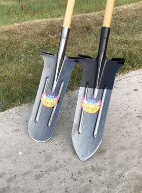 极速农用大尖锹园林园q艺移苗锰钢挖树铲子挖山药挖沟挖土铁锨种