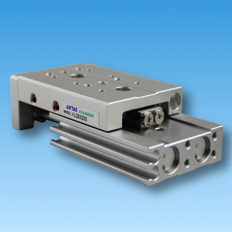 极速亚德客精密滑台气缸HLmQ6/HLQ8/HLQ12X10X20X30X40X50X75X100