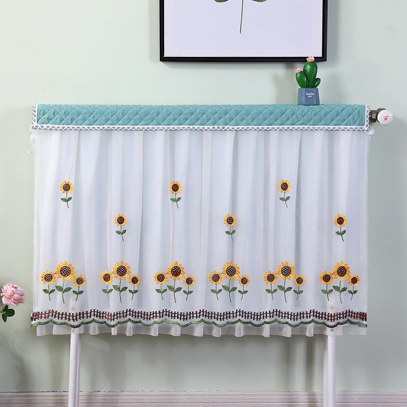 新款暖气片罩通用型暖气片防尘套子蕾丝家用老式铸铁暖气片防尘盖