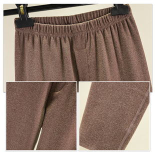 内穿保暖线裤 德绒秋裤 磨毛发热棉毛裤 秋冬加绒加厚紧身打底裤 男士