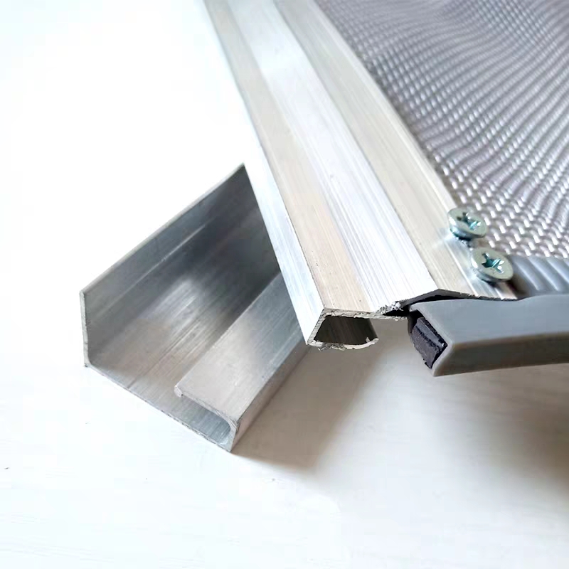 磁吸门帘配件铝合金龙骨磁性自吸软门帘固定轨道挂件配重盒板磁条