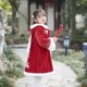 汉服女童斗篷披风加绒秋冬季 宝宝儿童加厚中国风大衣保暖外套披肩
