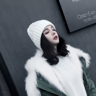 帽子假发一体女齐肩短发冬季新款时尚针织帽子百搭可爱加厚假发套