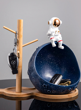 创意宇航员门口入户玄关放钥匙收纳摆件客厅鞋柜置物架家居装饰品