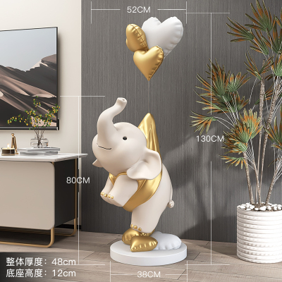 大象客厅大型落地摆件沙发电视柜旁家居饰品开业迎宾装饰新居礼品