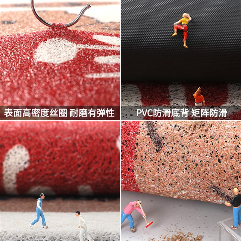 入户门地垫进门门口脚垫门外2024新款玄关门垫进户可裁剪丝圈地毯