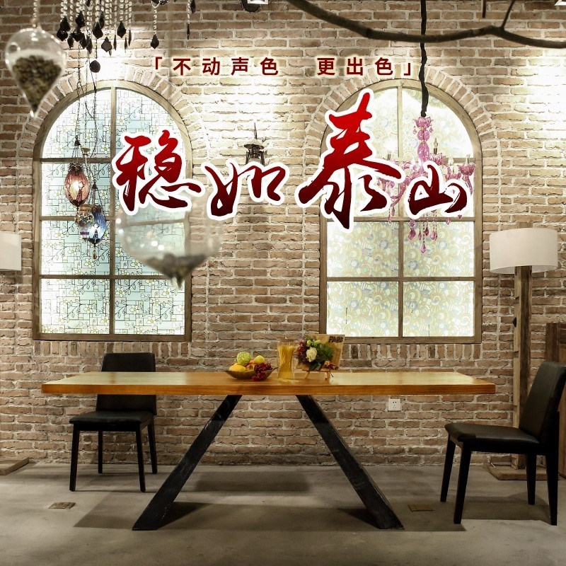 LOFT工业风订制美式实木桌原木复古餐桌办公桌 咖啡厅酒吧餐厅桌