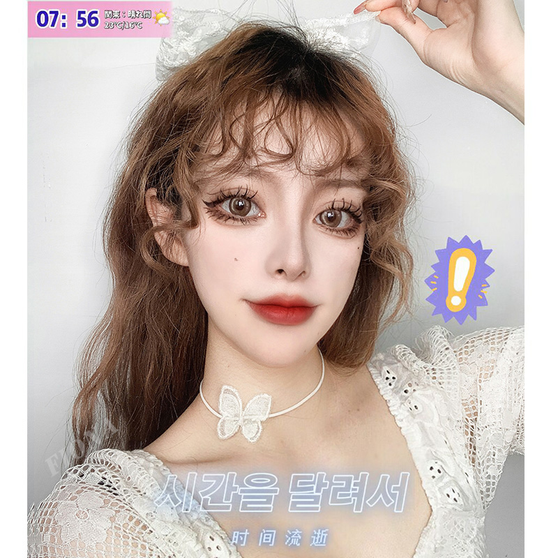 羊毛卷刘海假发女真发无痕假发片泰迪卷假刘海自然隐形前额假头帘