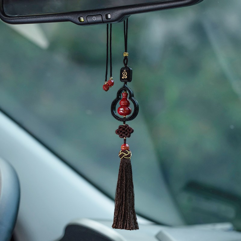 2023年新款朱砂葫芦汽车挂件男女神车载后视镜挂饰品车内吊坠