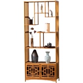 博古架新中式 多宝阁茶叶展示陈列柜茶室茶具置物古董货架客厅隔断