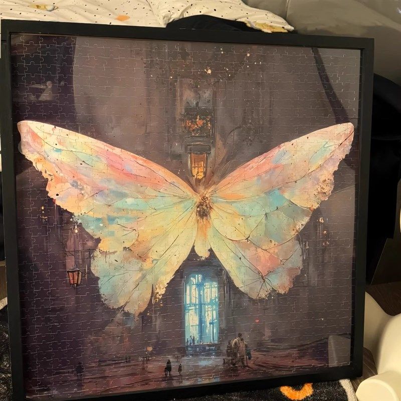 蝴蝶之梦拼图教堂高级感成人版解闷益智玩具木质治愈拼图装饰礼物,家居饰品,积木/拼图画,淘宝优惠券,粉丝福利购,淘宝优惠卷