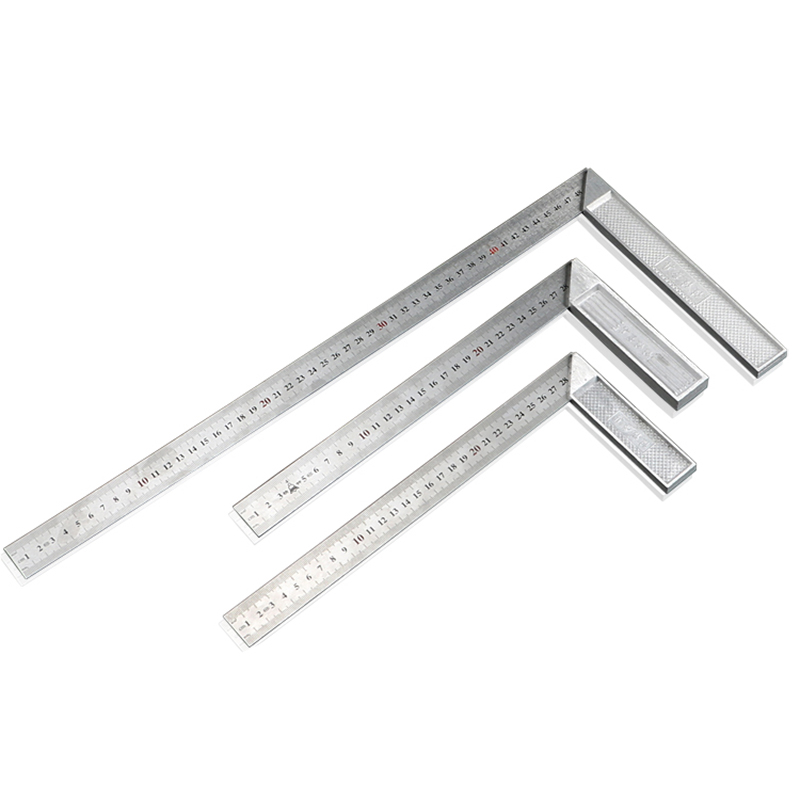 加厚角度尺90度不锈钢木工装修宽座直角尺木工拐尺L型角尺靠尺500