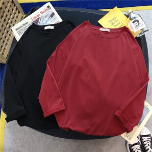 T恤女装 白色宽松长袖 早秋衣上衣 洋气内搭打底衫 2021年春秋冬新款