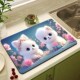 卡通可爱吸水地垫厨房水台沥水垫浴室卫生间门口防滑脚垫卧室地毯