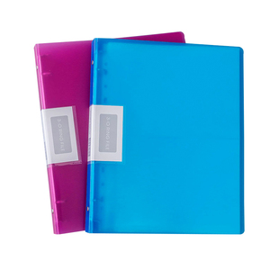 A4纸文件夹透明多层插页袋3孔打孔夹加厚活页夹资料翻页袋装A5纸