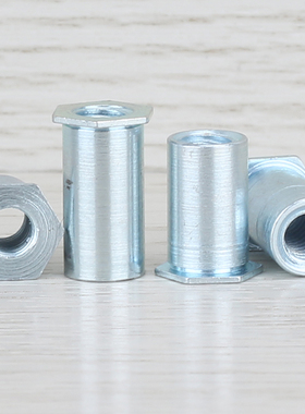 碳钢蓝白锌无螺纹通孔螺母柱无牙压铆螺柱M3厘 SO-63.1/63.6/84.1