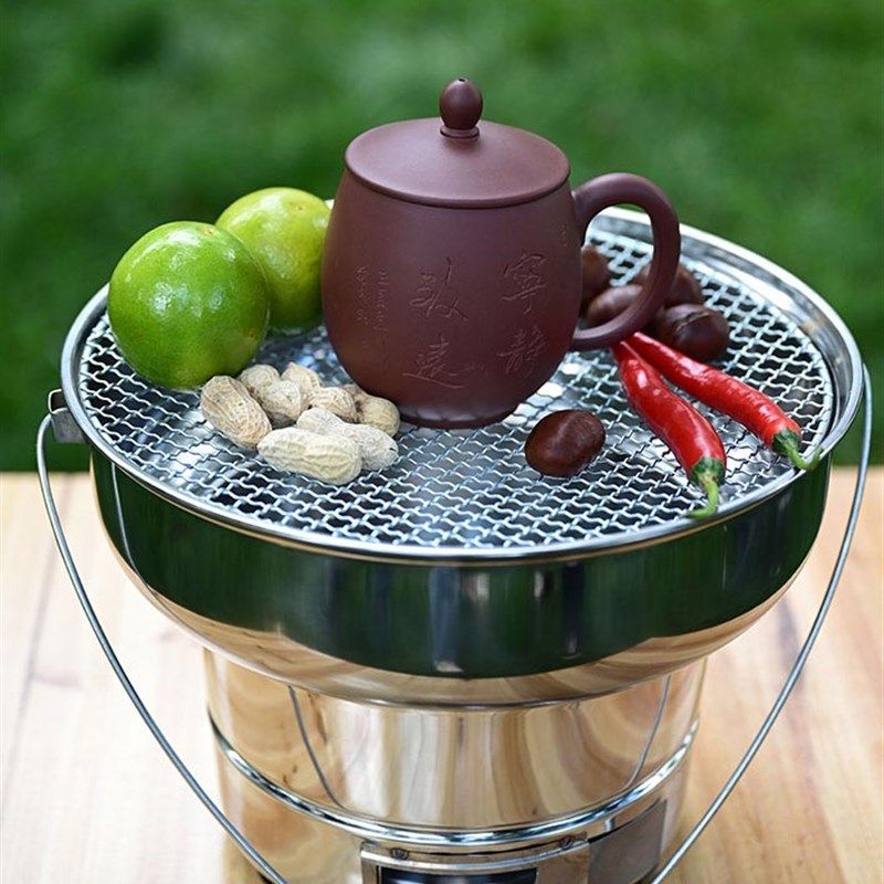 不锈钢烧烤炉便携试取暖木炭炭烤烧烤架户外家用室内取暖神器