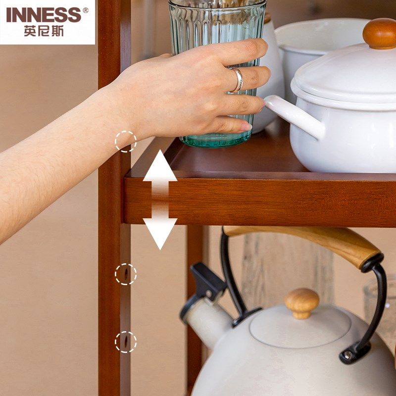 英尼斯 实木岩板移动茶水餐车厨房置物架酒水车蛋糕车餐厅小推车,住宅家具,角几/边几,淘宝优惠券,粉丝福利购,淘宝优惠卷