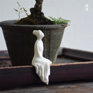 创意古典琴棋书画仕女陶瓷人物家居摆件中式客厅桌面书房饰品香道