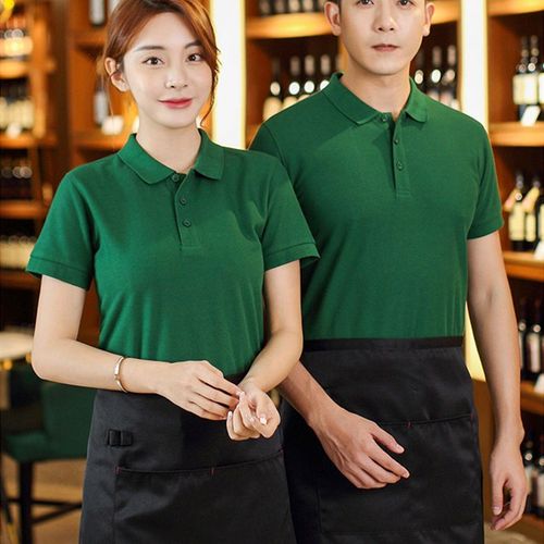 酒店餐饮服务员工作服短袖饭店餐厅火锅店快餐店烧烤夏季工装T恤