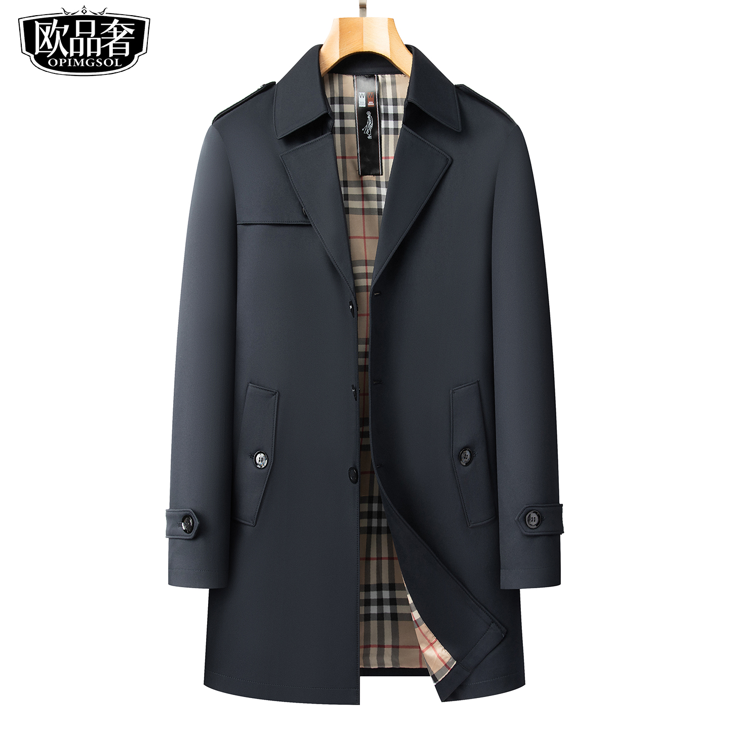 英伦风衣男中长2025新款秋冬外套