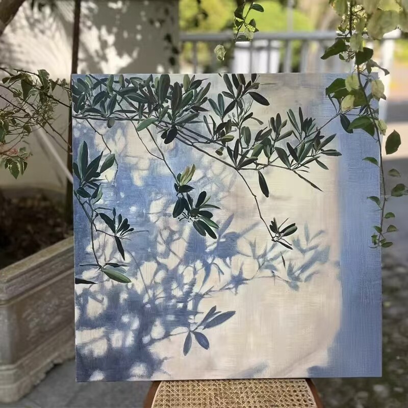 光影清新治愈客厅装饰画小众风景卧室无框画壁画沙发背景墙壁挂画