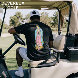 Devereux Golf美式复古街头风T恤Golfcore穿搭宽松高尔夫运动上衣