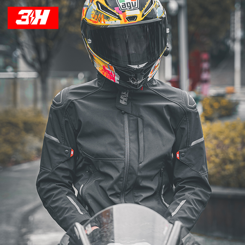 3H磐石摩托车骑行服男四季保暖防水防摔机车赛车服夹克骑士摩旅服