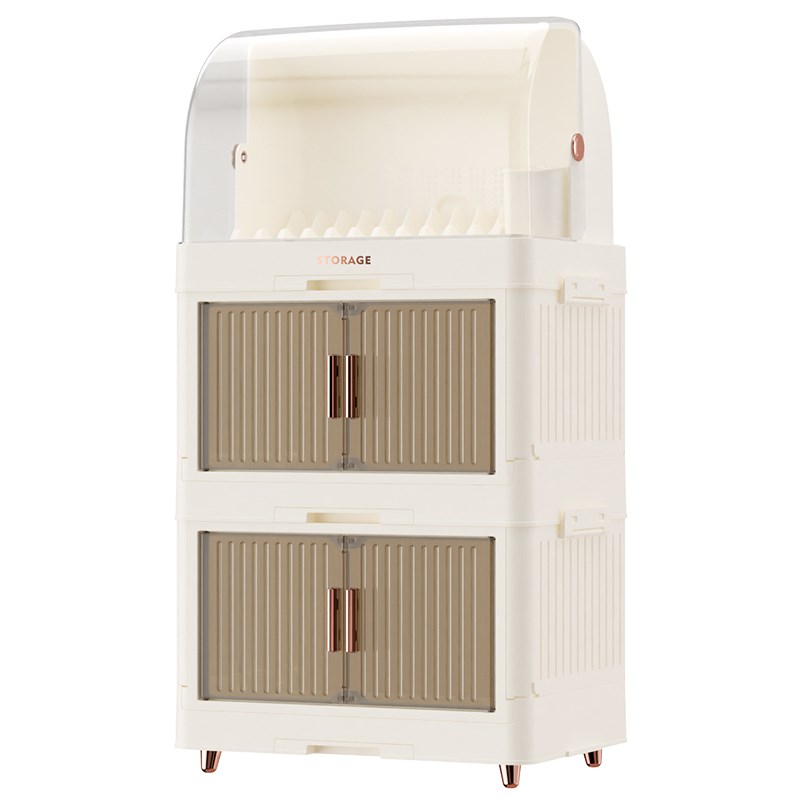 家用碗筷收纳盒装餐具碗碟沥水碗架双层碗柜厨房置物架碗盘收纳架