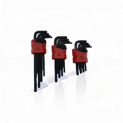 内六角扳手源头工厂9PC短中长CRVS2多种材质球头平头梅花五金