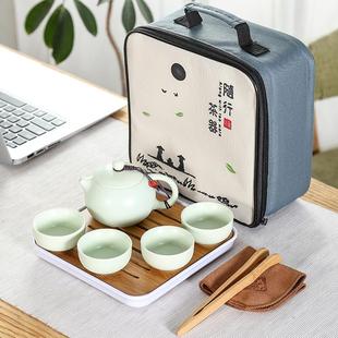 家用快客杯便携式 亚光旅行茶具套装 小套高档茶壶茶杯礼品赠送印字