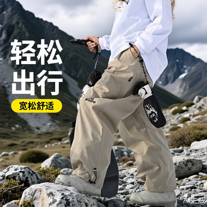 滑雪背带裤新款瘦版男女防风防水