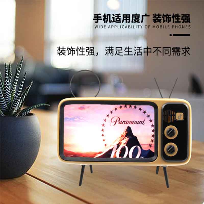 手机支架网红学生追剧神器复古电视机音响ins风桌面无线蓝牙音箱