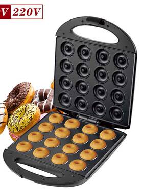 大号16孔甜甜圈机 早餐蛋糕机圆饼机坚果机饼干机Donut machine