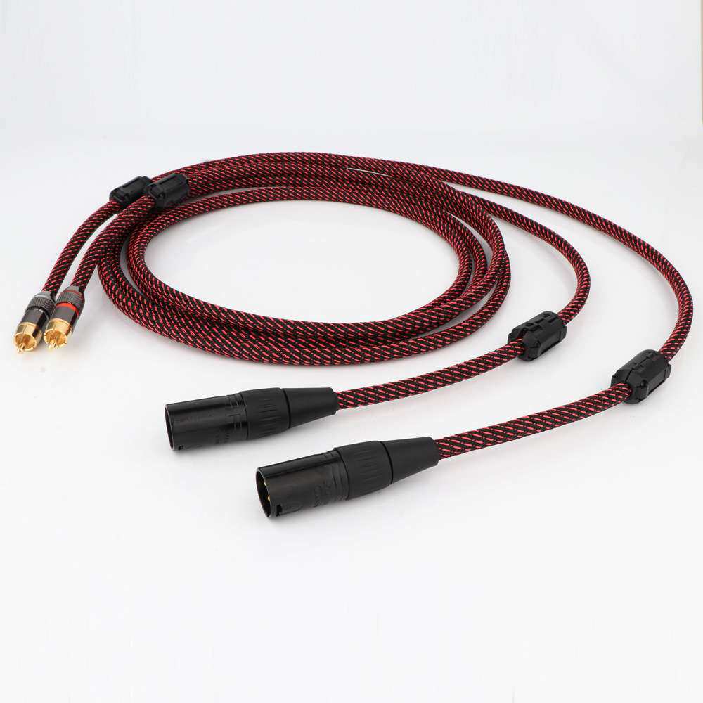 X401 1对高品质 HIFI级 RCA 转 XLR公 音频线公对母(公对公)