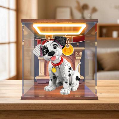 防尘罩回型灯彩绘款收纳盒适用迪尼尼系列43269 101忠狗积木模型