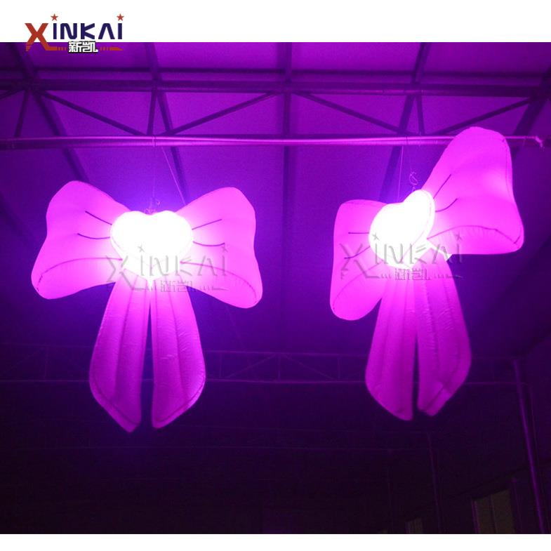 充气吊挂创意蝴蝶结发光气模公园景区酒吧餐厅创意蝴蝶结彩灯装饰