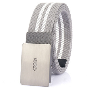 2026新款日本无孔平滑扣帆布男简约休闲皮带年轻人学生牛仔裤腰带