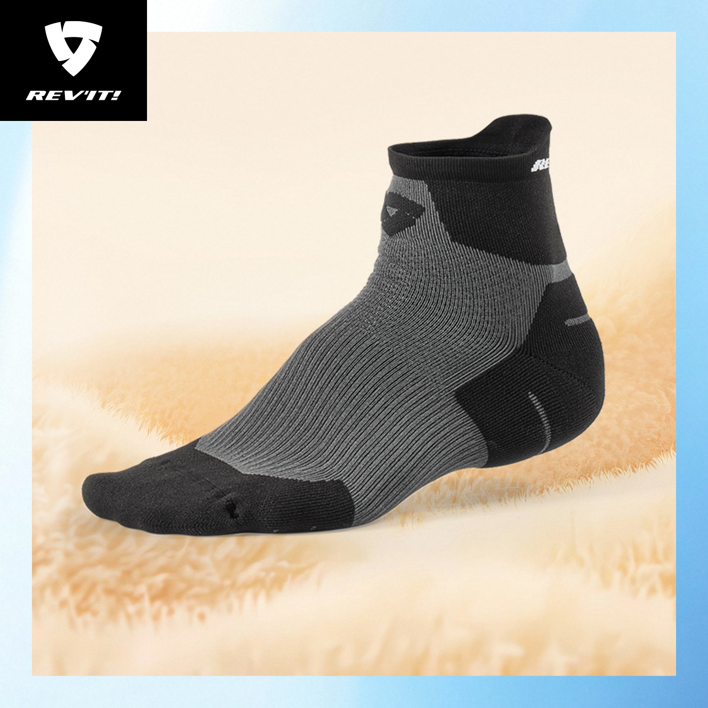 REVIT锐飞特标枪2突击者2摩托车骑行袜高弹力短袜防护速干秋冬