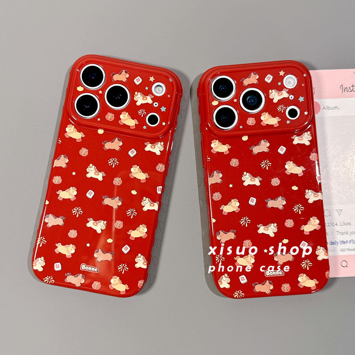 红色可爱小马适用于苹果17promax手机壳iphone16新款15女13全包14小众高级感12软硅胶防摔超薄新年本命过年男,3C数码配件,手机保护套/壳,淘宝优惠券,粉丝福利购,淘宝优惠卷