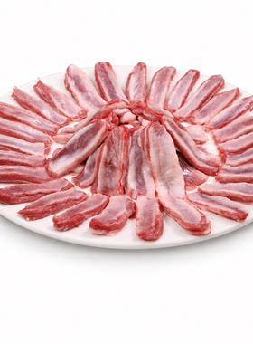 羔羊肋间肉怀仁羔羊肉2斤原切去骨羊肋排条新鲜正宗烧烤串食材