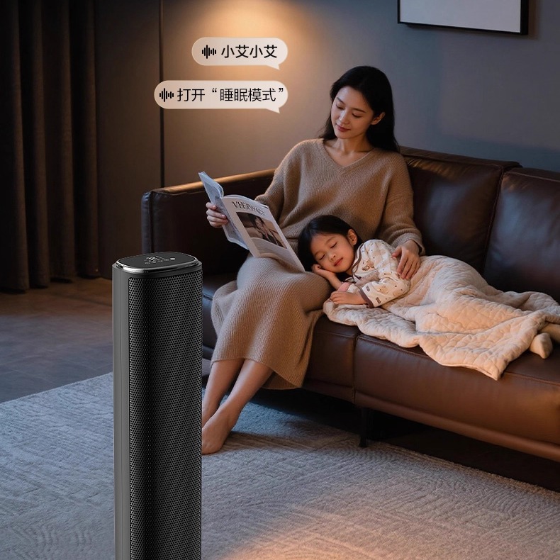 艾美特暖风机HP22-SR125家用壁炉取暖器办公室小型电暖气节能省电