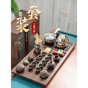 家用全自动一体泡茶台烧水壶茶盘茶桌客厅整套大茶海 功夫茶具套装