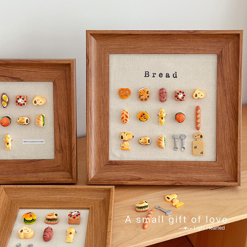 微缩食玩面包贴画相框样板间摆件diy材料包生日七夕教师节日礼物