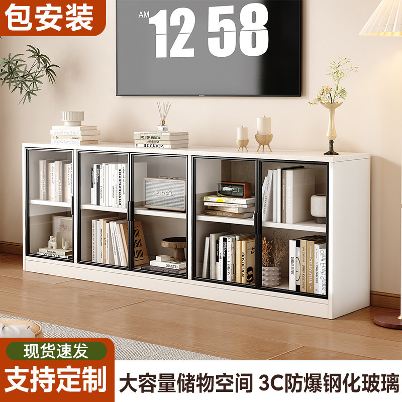 实木电视柜客厅2025新款家用收纳储物柜一体书架落地置物架书柜矮,住宅家具,书架,淘宝优惠券,粉丝福利购,淘宝优惠卷