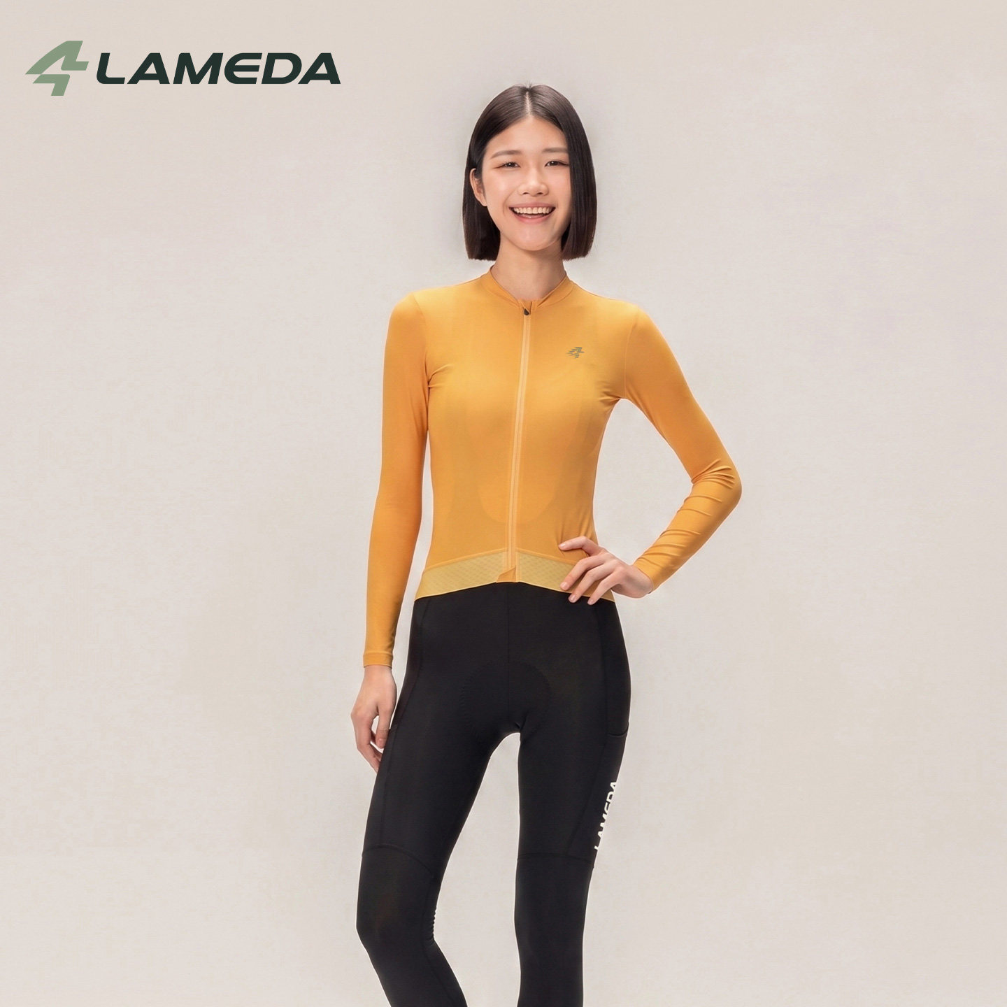 兰帕达防紫外线薄长袖骑行服上衣女显瘦修身夏秋季公路自行车青韵