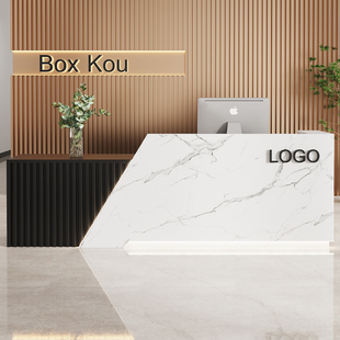 吧台前台接待台公司柜台培训机构小型服装店前台美容院新款收银柜